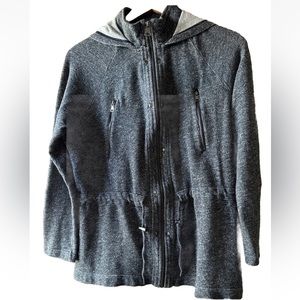 Style & Co. Sport Lightweight Jacket Womens Size L
Front Pockets Knit Gray Hood